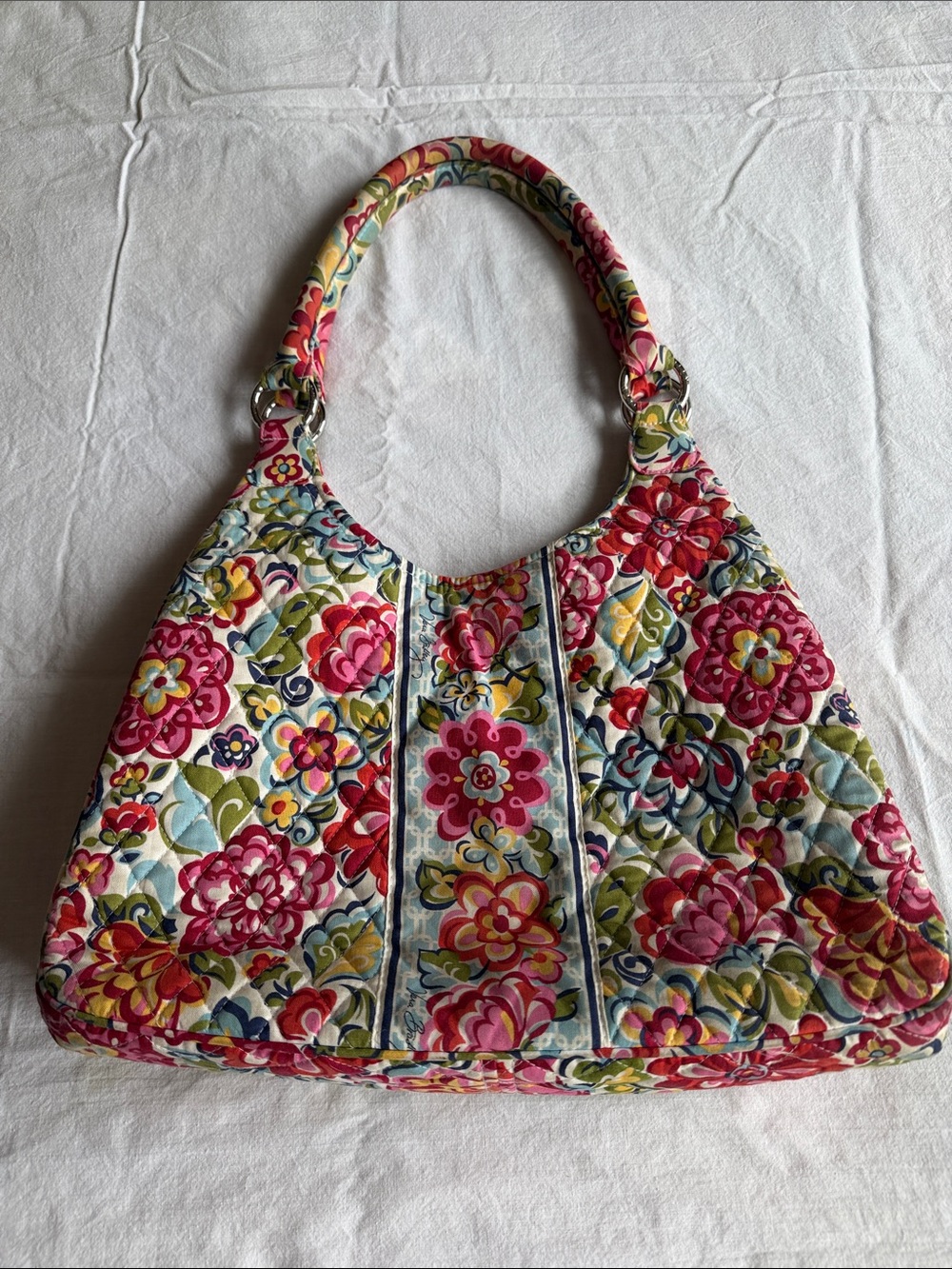 Quilted Vera Bradley Floral Shoulder Bag in Multicolor